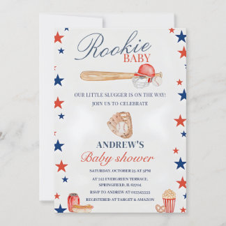 Personal Baseball Baby Showteam Party Einladung