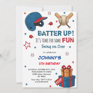 Personal Baseball Birthday Invitation Einladung
