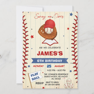 Personal Baseball Birthday Invitation with Photo Einladung