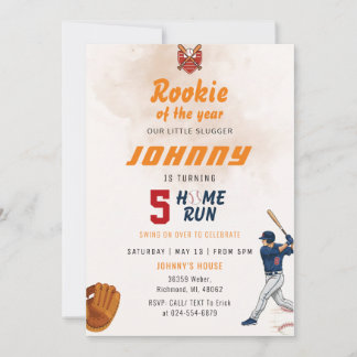 Personal Baseball Birthday Party Invitation Einladung