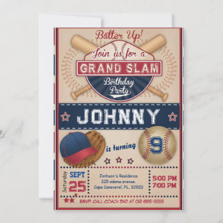 Personal Baseball Photo Party Invitation Einladung