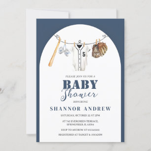Personal Baseball Rookie Baby Dusche Einladung