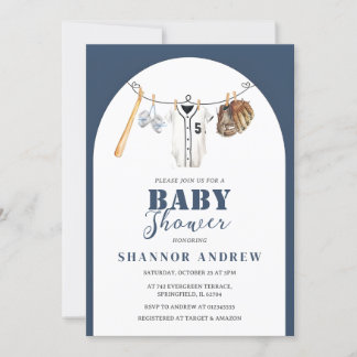 Personal Baseball Rookie Baby Dusche Einladung