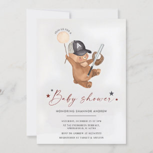 Personal Baseball Rookie Baby Dusche Niedlicher Bä Einladung