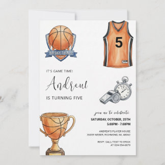 Personal Basketball Birthday Invitation Einladung