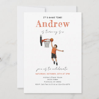 Personal Basketball Birthday Invitation Einladung