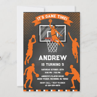 Personal Basketball Birthday Invitation Sport Einladung