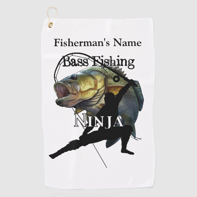 Personal Bass Fishing Ninja Leichtes Handtuch (Vorderseite)