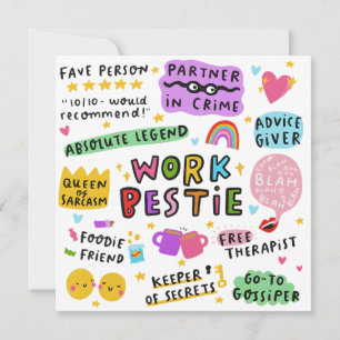 Personal Birthday Card Work Bestie Card Einladung