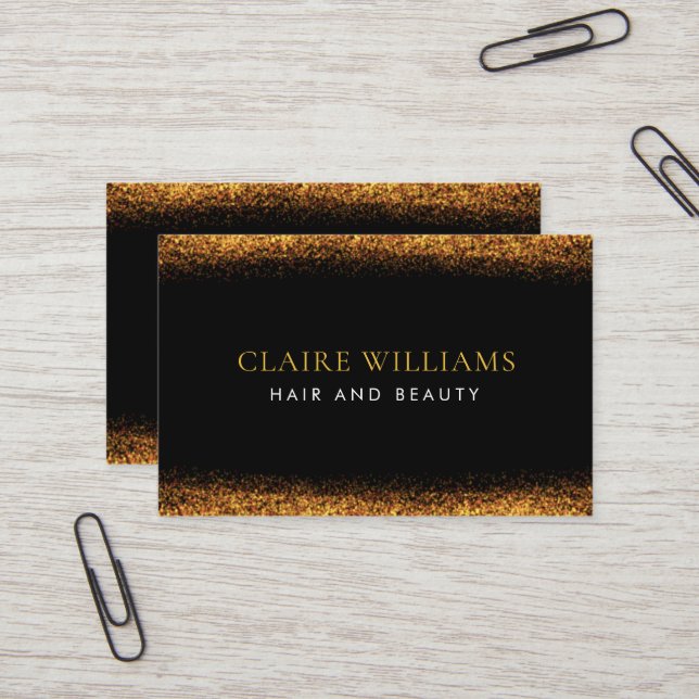 Personal Business Card der Black and Gold Klasse Visitenkarte (Vorderseite/Rückseite Beispiel)