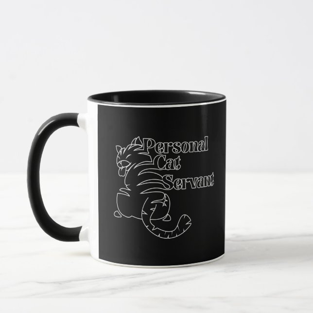 Personal Cat Servant Individuelle Name Tasse (Links)