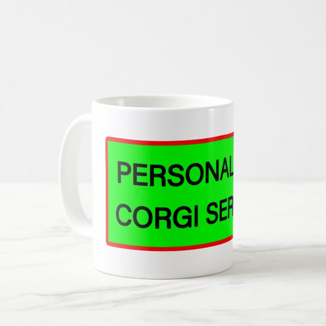 Personal Corgi Servant Kaffeetasse (Vorderseite Links)