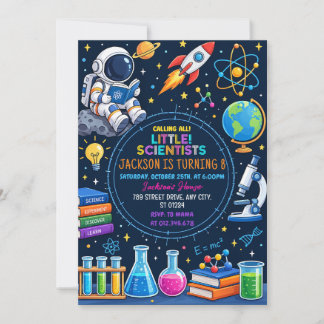 Personal Digital Science Birthday Einladung