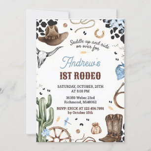 Personal First Rodeo Wild West Geburtstag Einladung