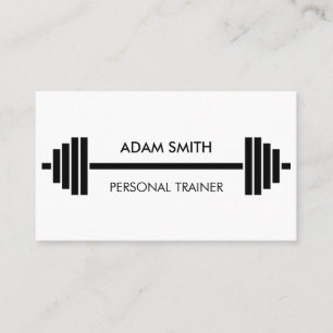 Personal Fitness Trainer Schwarz/Weiß Visitenkarte