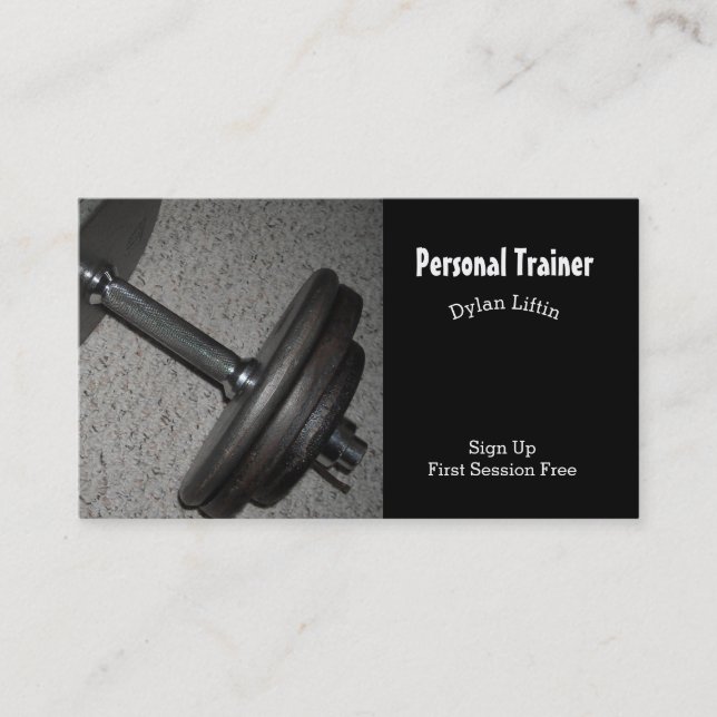 Personal Fitness Trainer Visitenkarte (Vorderseite)
