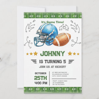 Personal Football Birthday Einladung