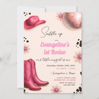 Personal Girl 1. Rodeo Geburtstagseinladung Einladung