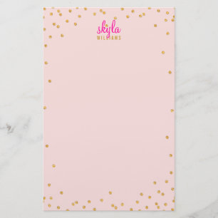 PERSONAL HINWEIS Mini-Spot Konfetti Gold Glitzer R Briefpapier