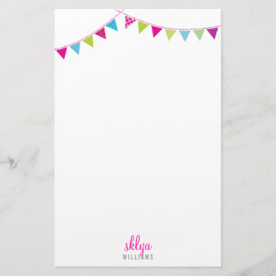 PERSONAL HINWEIS niedliche bunte aqua Limon rosa Briefpapier