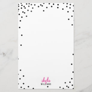 PERSONAL HINWEIS niedlicher Spaß polka dot confett Briefpapier