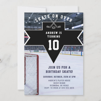Personal Hockey Theme Birthday Party Invitation Einladung