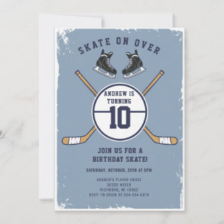 Personal Hockey Theme Birthday Party Invitation Einladung