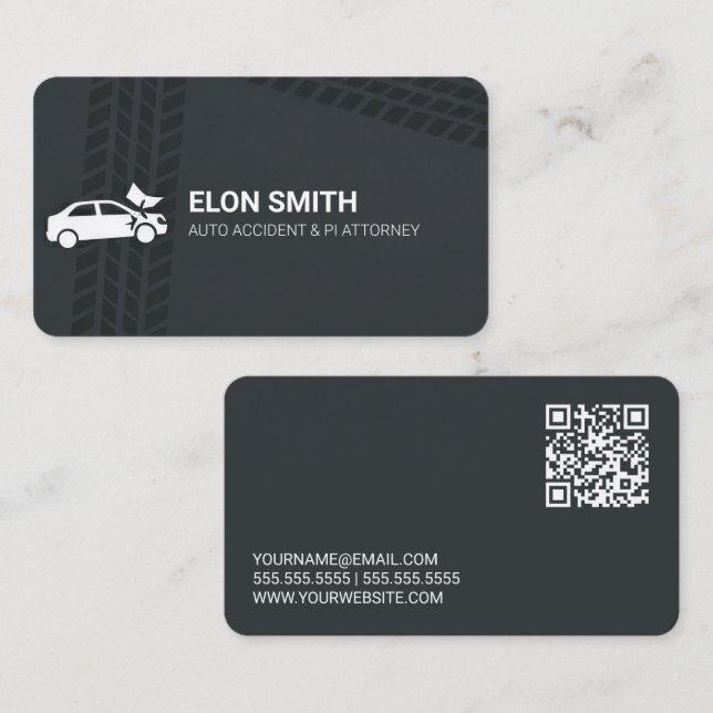 Personal Injury Attorney QR Visitenkarte (Vorne/Hinten)