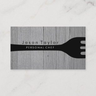 Personal Koch Catering Bäckerei Gabel Graues Holz Visitenkarte