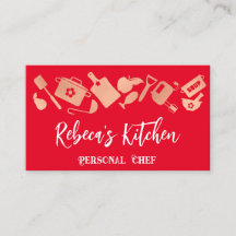 Personal Koch Restaurant Catering QR Logo Rot