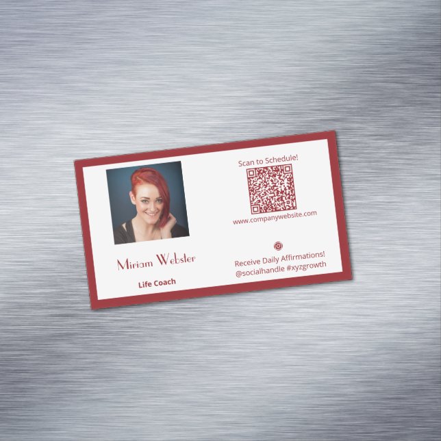 Personal Life Coach Business Card Magnet (Beispiel)