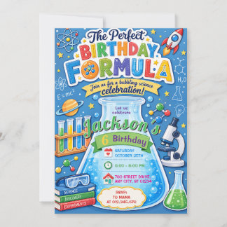 Personal Modern Scientist Birthday party Einladung