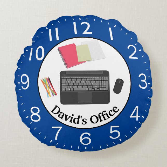 Personal Office Rundes Kissen (Vorderseite)