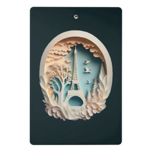 Personal Paris Imitate Papercut Style Mini-Zwische Mini Klemmbrett