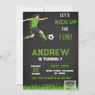 Personal Soccer Birthday Invitation Einladung