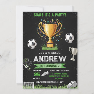 Personal Soccer Birthday Invitation Einladung