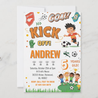 Personal Soccer Birthday Invitation Einladung