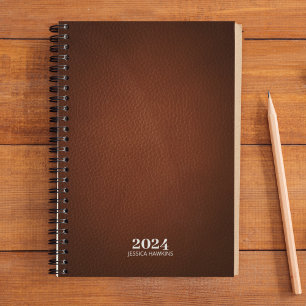 Personal Stationery ・ Brown Leather 202x wöchentli Planer