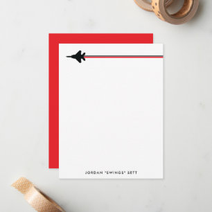 Personal Stationery F-15, schwarz und rot Mitteilungskarte