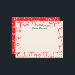 Personal Stationery: Red and Cream Simple Bows Mitteilungskarte<br><div class="desc">Ein Muster von einfachen und süßen,  handgezeichnet Bögen in festlicher Kirschrot auf warmen Weiß verleiht dieser persönlichen Schreibtischkarte eine sorglose und weibliche Atmosphäre,  die perfekt ist,  um Ihnen nach Weihnachten Urlaub Dankeschön Noten oder als festliches,  saisonales,  maßgeschneidertes Geschenk von Gastgeberin zu schicken. Vergiss nicht,  den Namenstext zu bearbeiten!</div>