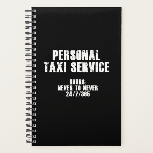 Personal Taxi Service (weiß) Planer (Vorderseite)