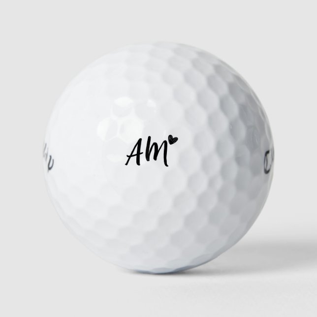Personal Touch Customizable Initials Birthday Gift Golfball (Vorderseite)