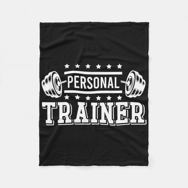 Personal Trainer Bodybuilding Fitness Instructor W Fleecedecke (Vorderseite)