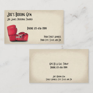 Personal Trainer Boxer Gym Business Card Visitenkarte