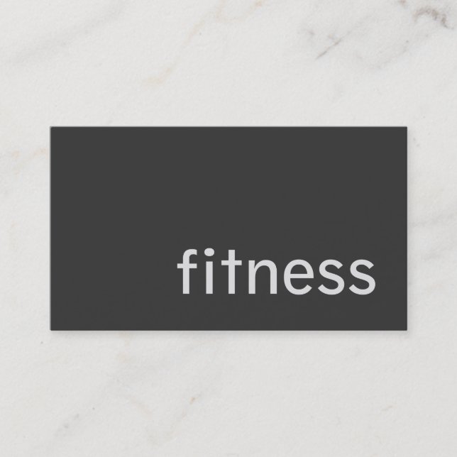 Personal Trainer Business Card für schlichte graue Visitenkarte (Vorderseite)