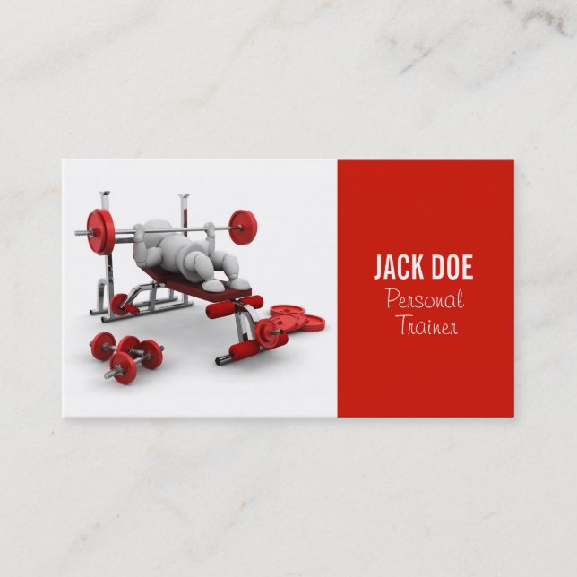 Personal Trainer Business Card Visitenkarte (Vorderseite)