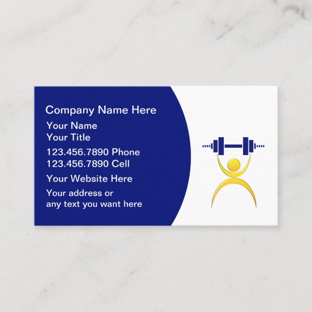 Personal Trainer Business Cards Visitenkarte (Vorderseite)