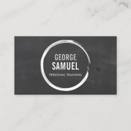 PERSONAL TRAINER CHALK SKETCH LOGO BUSINESS CARD VISITENKARTE