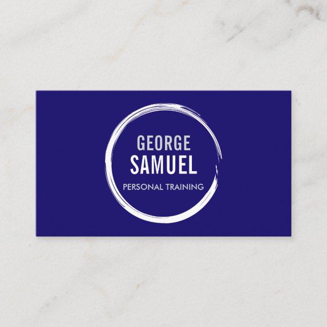 PERSONAL TRAINER CHALK SKETCH LOGO BUSINESS CARD VISITENKARTE (Vorderseite)