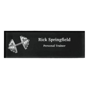 Personal Trainer Classy Barbell Namenschild